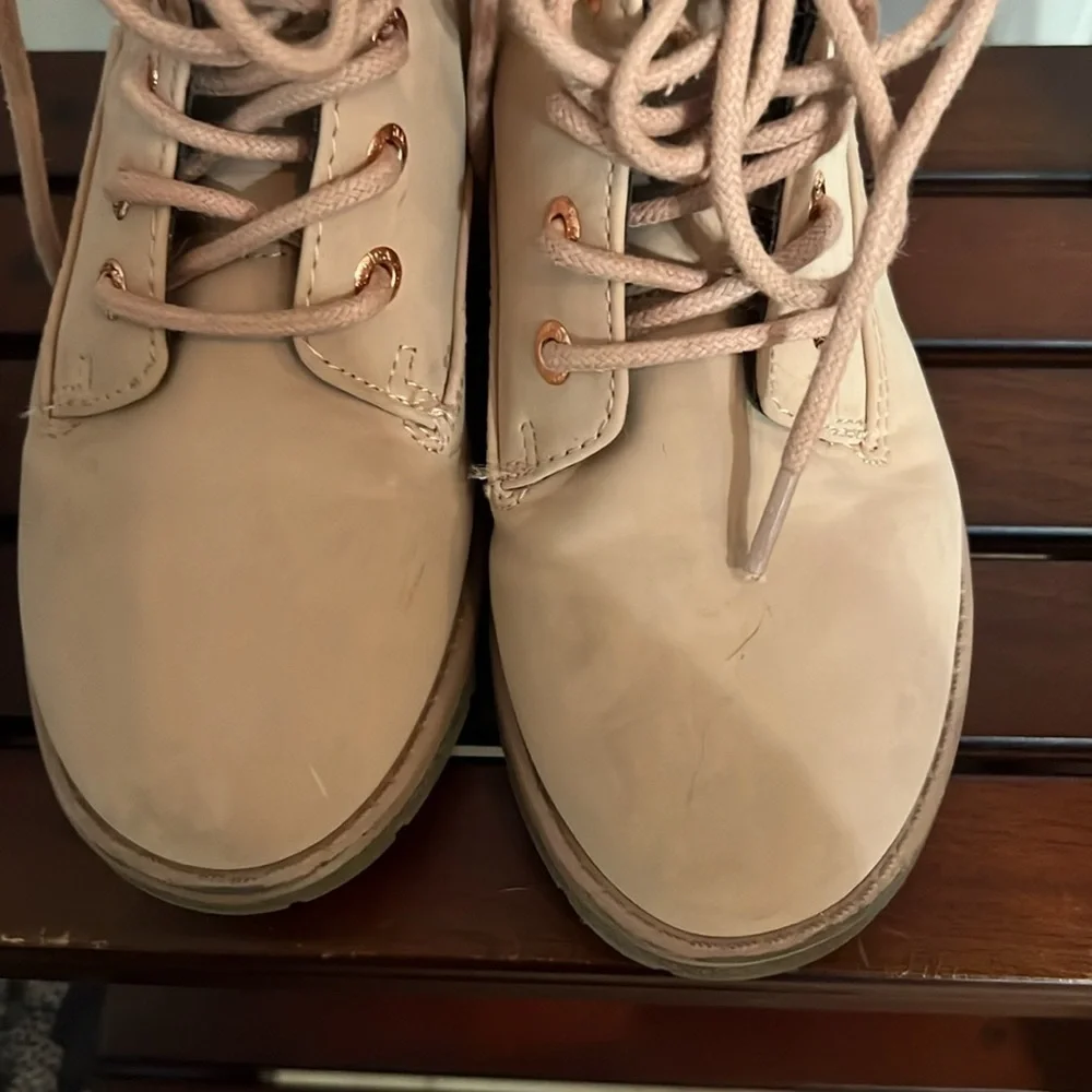 NAUTICA GIRLS Size 3 Blush Lace Up Ankle Boots